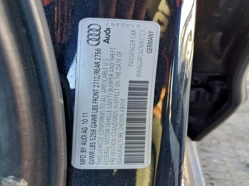 2012 AUDI A6 PREMIUM PLUS  