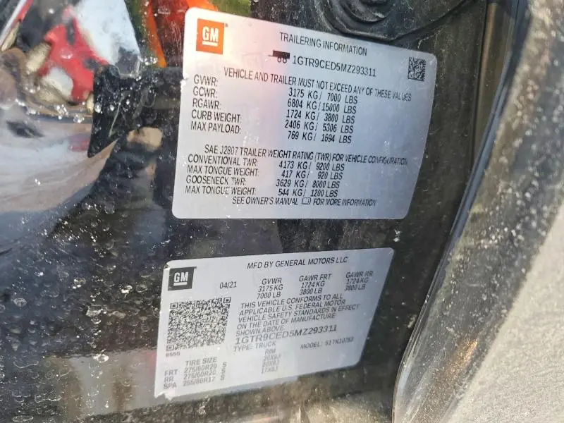 2021 GMC SIERRA K1500 ELEVATION  