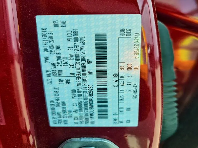 2024 FORD ESCAPE ST LINE  