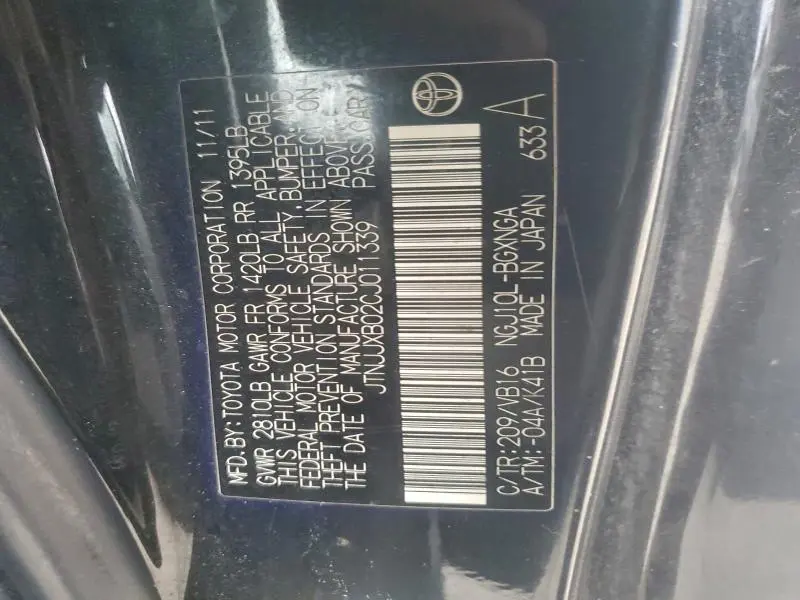 2012 TOYOTA SCION IQ   