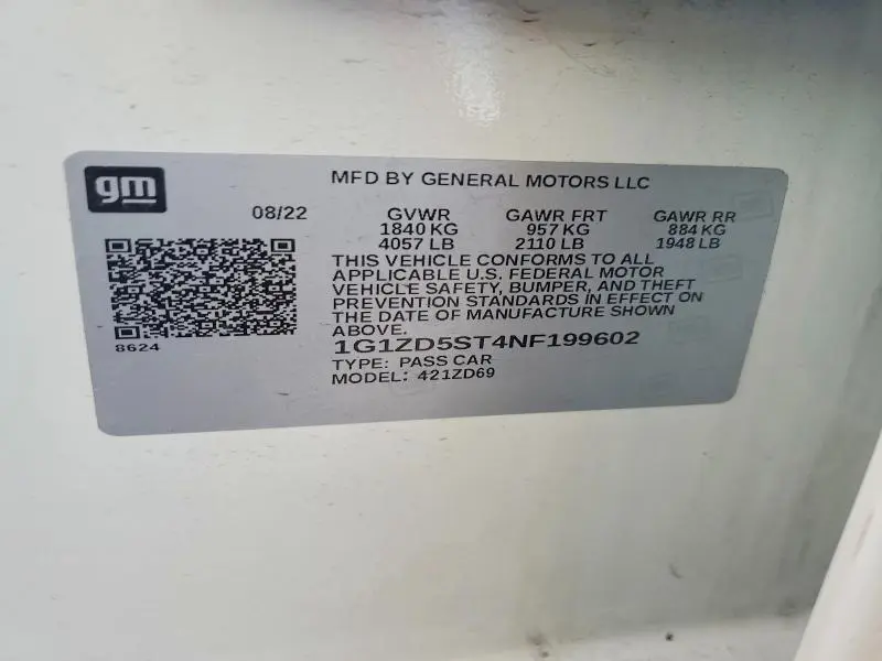 2022 CHEVROLET MALIBU LT  