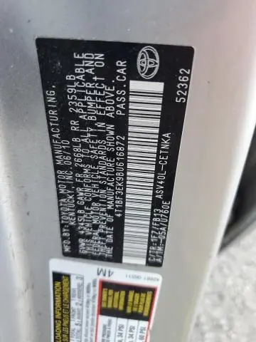 2011 TOYOTA CAMRY BASE  