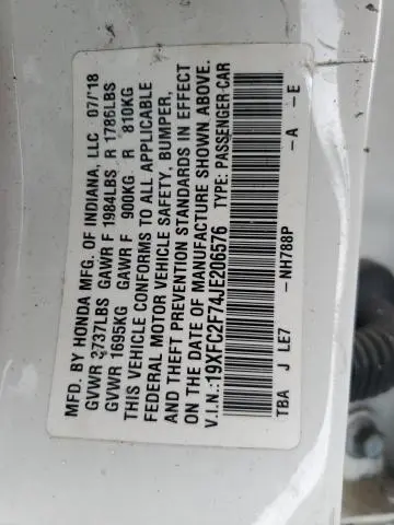 2018 HONDA CIVIC EX  