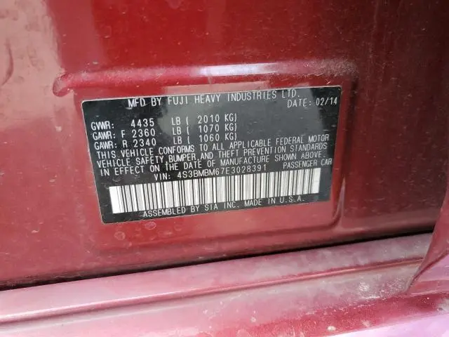 2014 SUBARU LEGACY 2.5I LIMITED