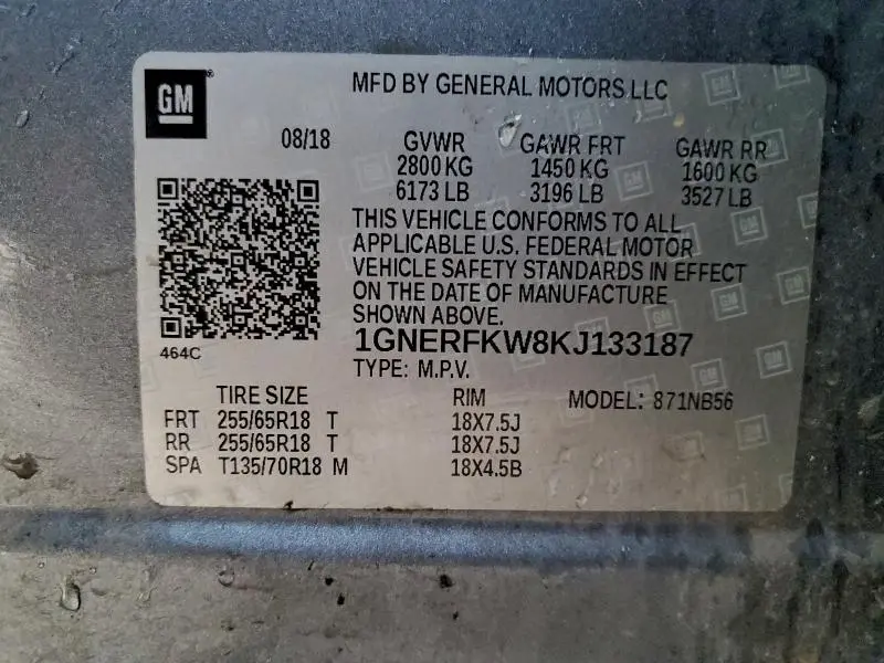 2019 CHEVROLET TRAVERSE LS  