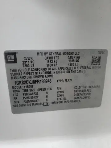 2015 GMC YUKON DENALI  