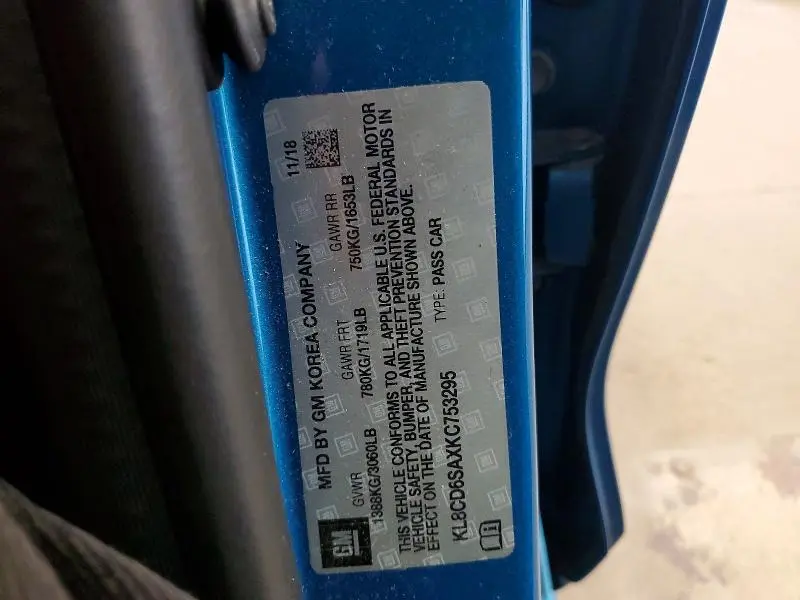 2019 CHEVROLET SPARK 1LT  
