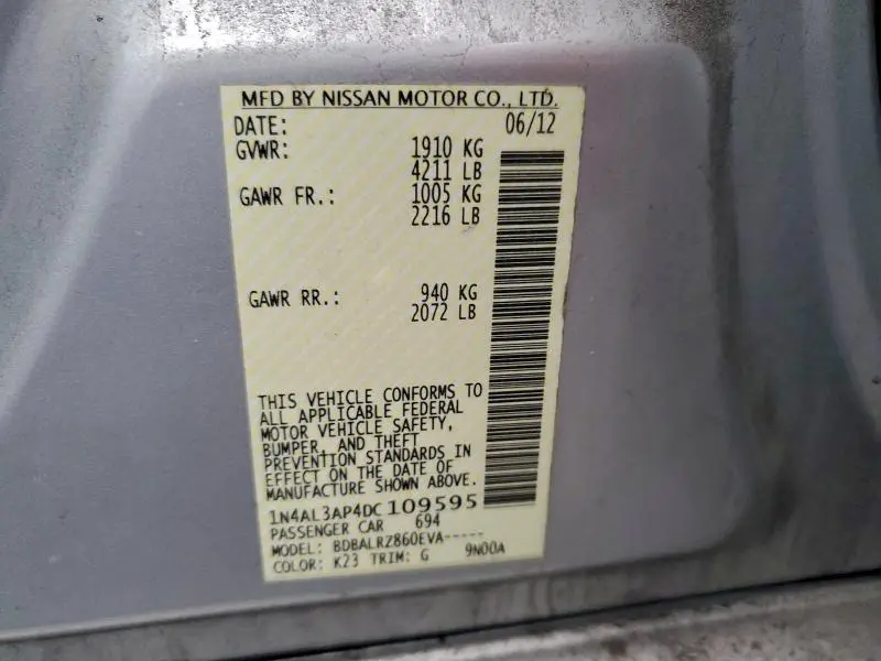 2013 NISSAN ALTIMA 2.5  