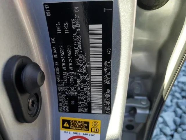 2017 TOYOTA HIGHLANDER LIMITED  