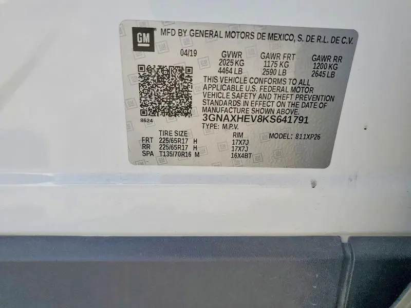 2019 CHEVROLET EQUINOX LS  