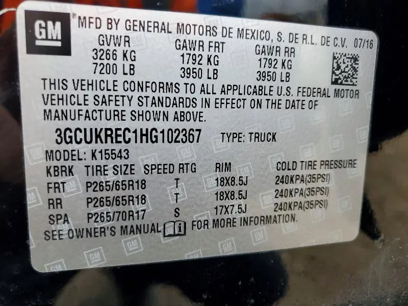 2017 CHEVROLET SILVERADO K1500 LT  