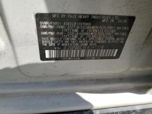 2014 SUBARU XV CROSSTREK 2.0 LIMITED  