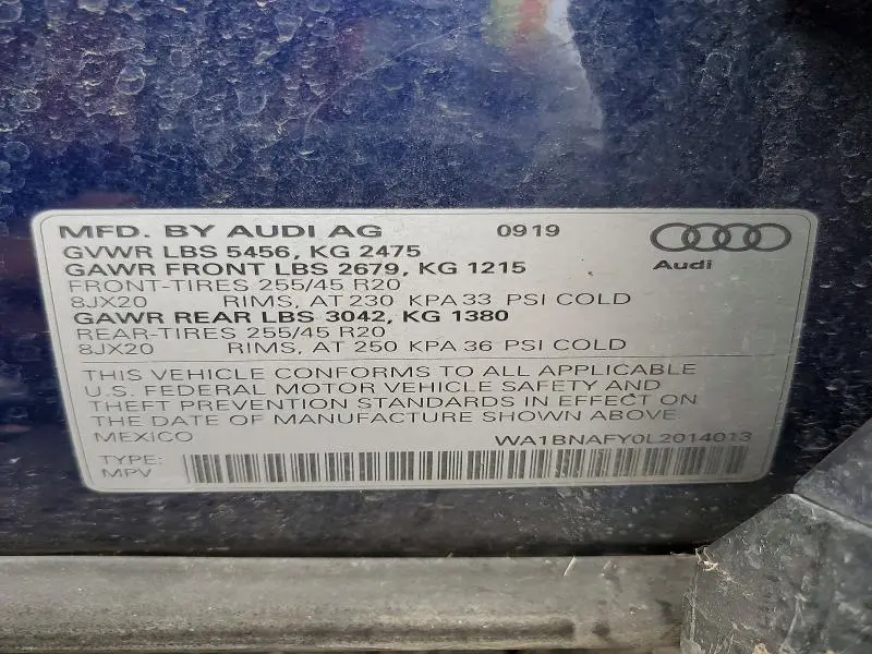 2020 AUDI Q5 PREMIUM PLUS  