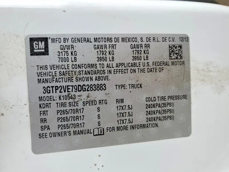 2013 GMC SIERRA K1500 SLE  