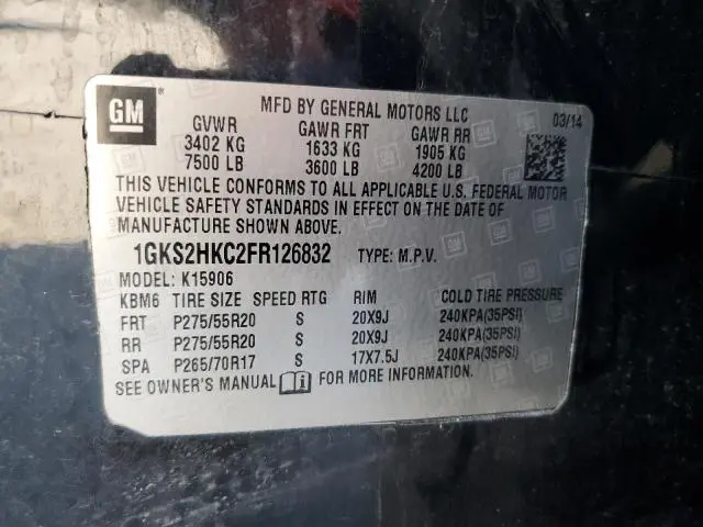 2015 GMC YUKON XL K1500 SLT  