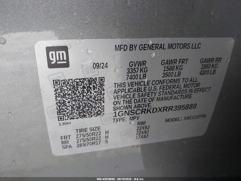 2024 CHEVROLET TAHOE 2WD RST