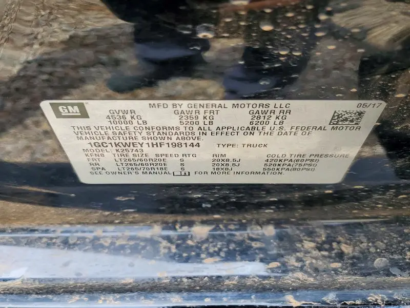 2017 CHEVROLET SILVERADO K2500 HEAVY DUTY LTZ  