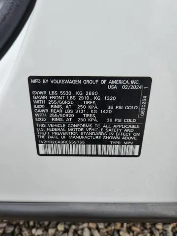 2024 VOLKSWAGEN ATLAS SE  