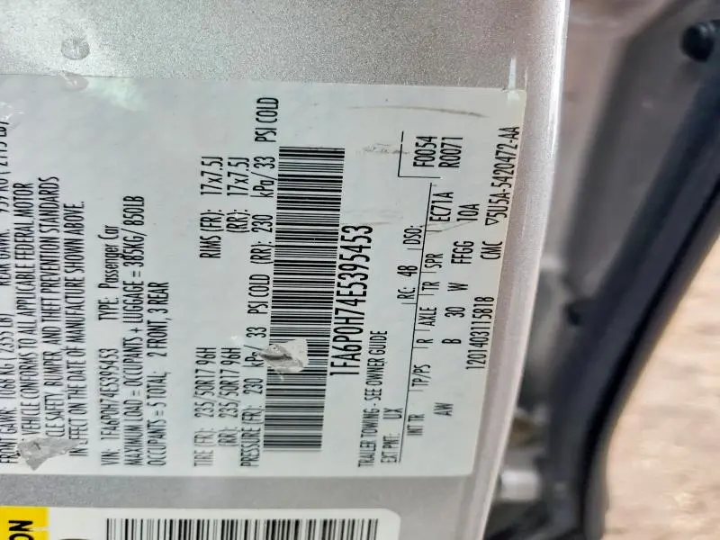 2014 FORD FUSION SE  