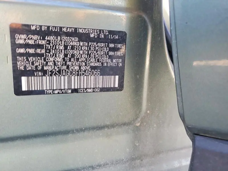 2015 SUBARU FORESTER 2.5I PREMIUM  