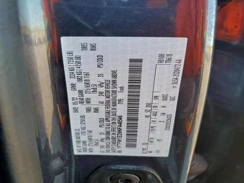 2022 FORD F150 SUPERCREW  