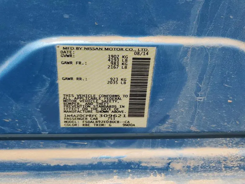 2015 NISSAN LEAF S  