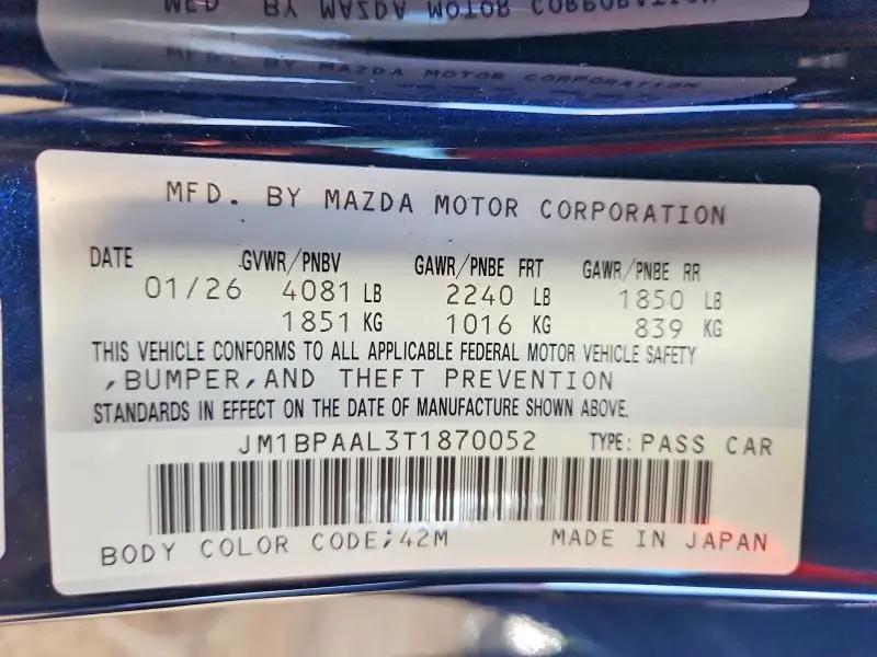 2026 MAZDA 3   