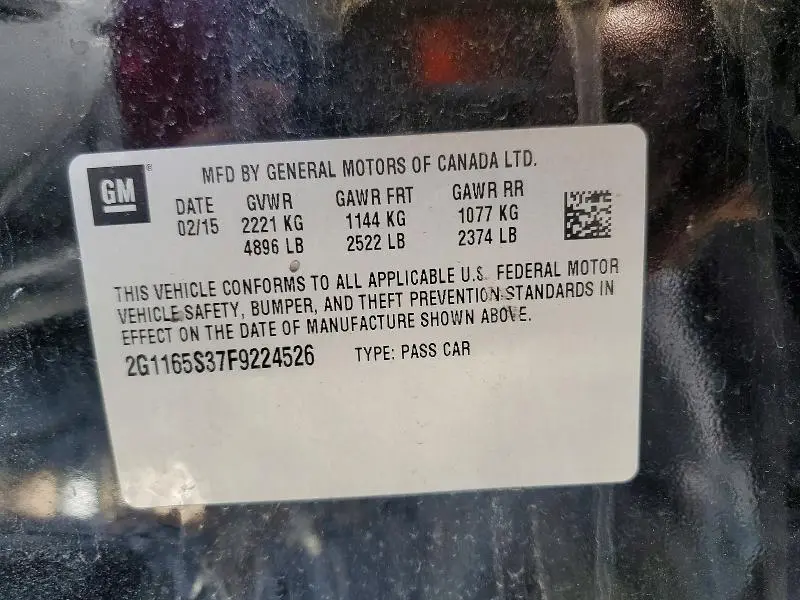 2015 CHEVROLET IMPALA LTZ  