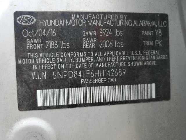 2017 HYUNDAI ELANTRA SE  