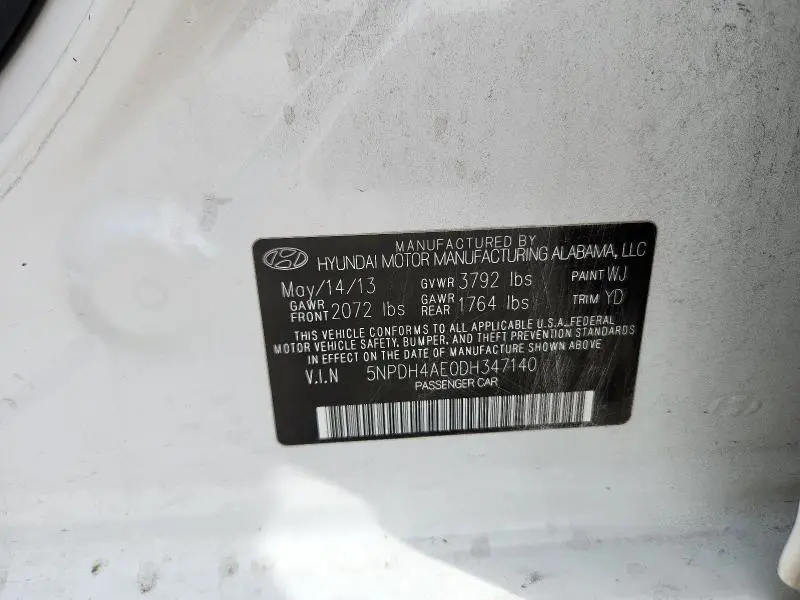 2013 HYUNDAI ELANTRA GLS
