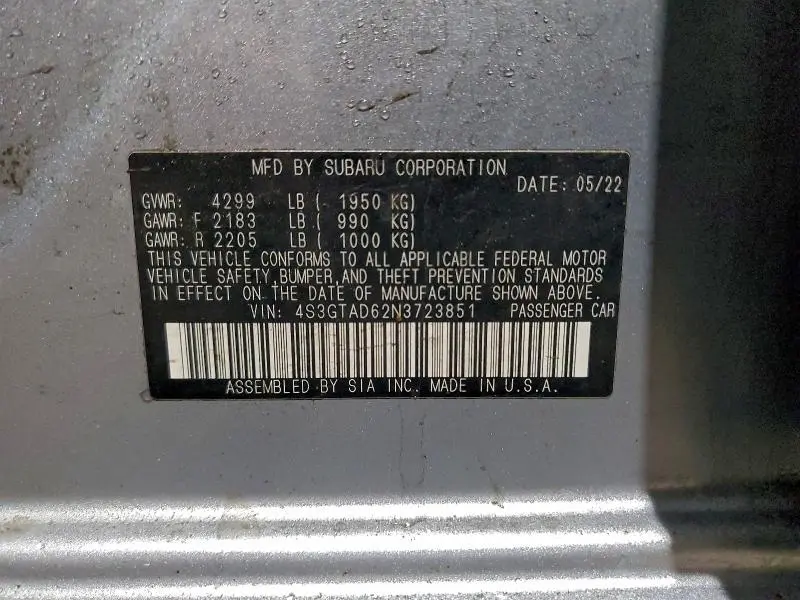 2022 SUBARU IMPREZA PREMIUM  