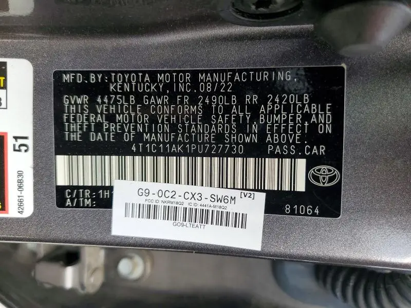 2023 TOYOTA CAMRY LE  