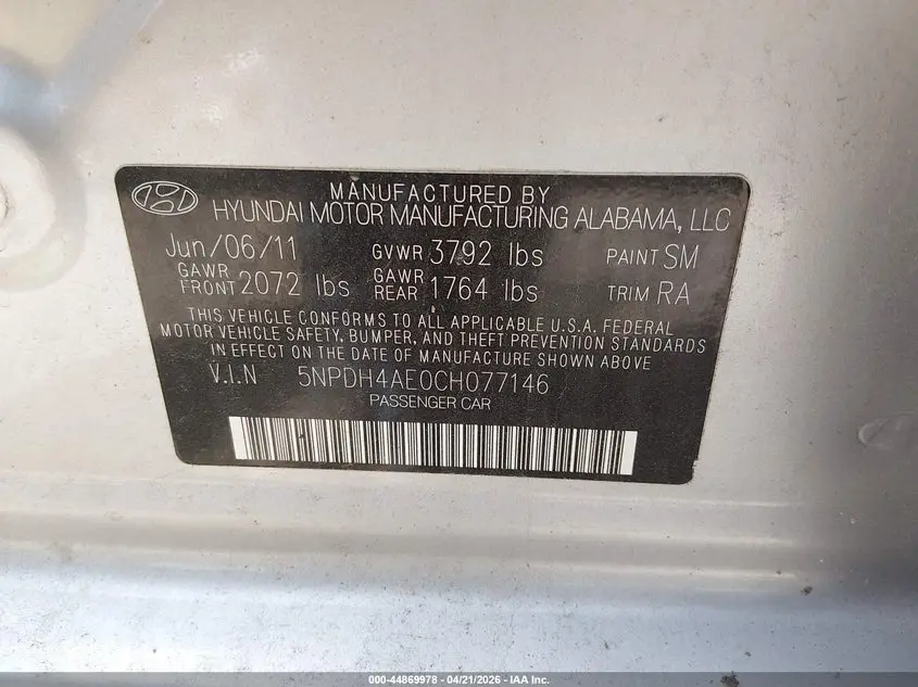 2012 HYUNDAI ELANTRA GLS