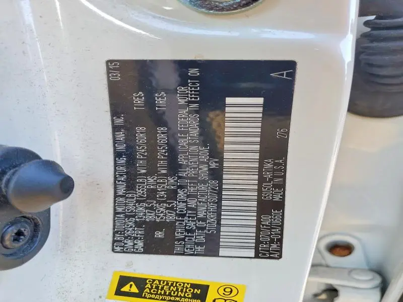 2015 TOYOTA HIGHLANDER LE PLUS  