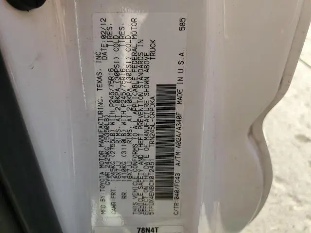 2012 TOYOTA TACOMA ACCESS CAB  