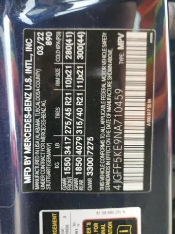 2022 MERCEDES-BENZ GLS 450 4MATIC  