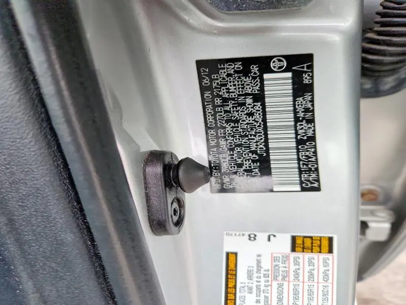 2012 TOYOTA PRIUS TWO  