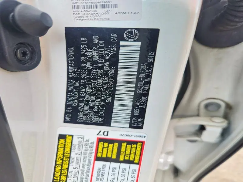 2021 LEXUS ES 350 BASE  