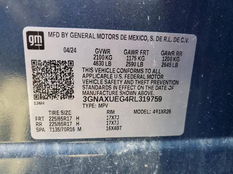2024 CHEVROLET EQUINOX   