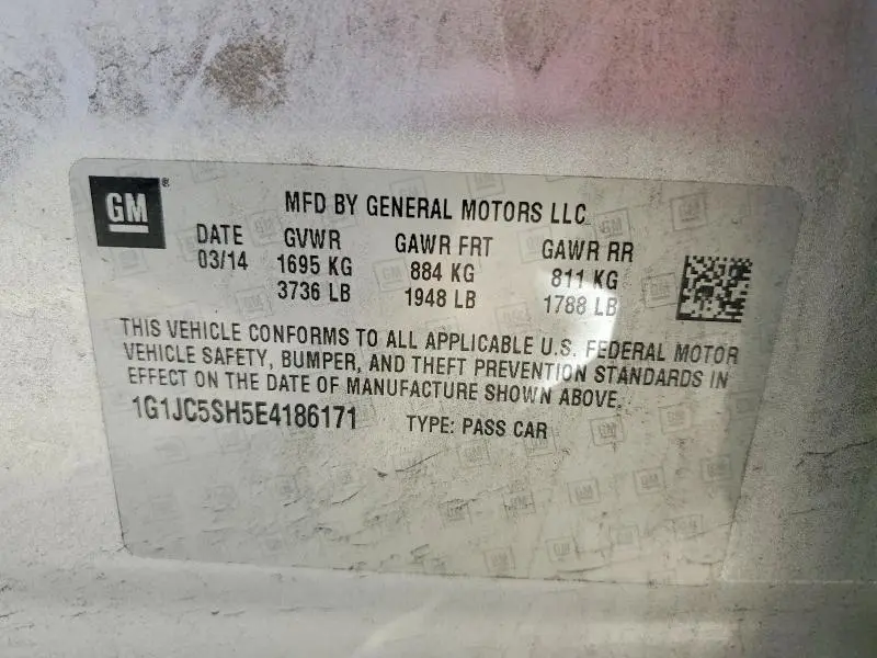 2014 CHEVROLET SONIC LT  