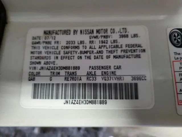 2013 NISSAN 370Z BASE  