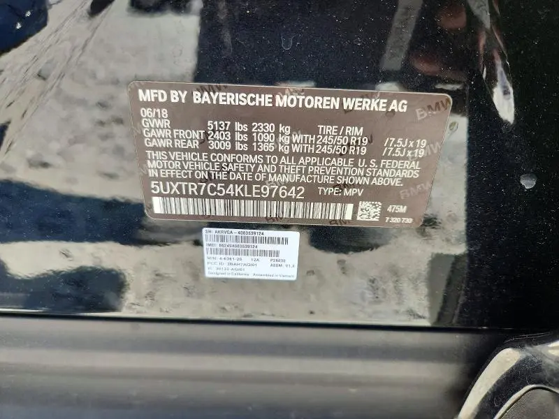 2019 BMW X3 SDRIVE30I  