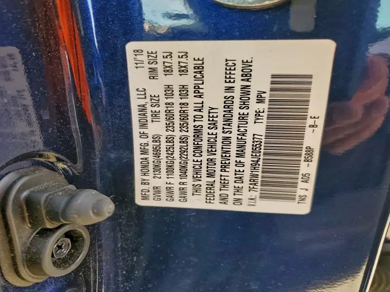 2018 HONDA CR-V TOURING  