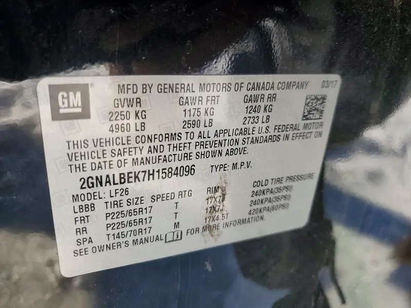 2017 CHEVROLET EQUINOX LS  