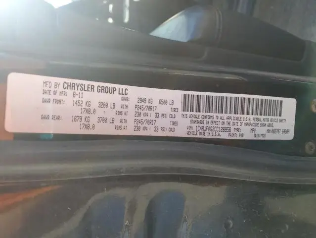 2012 JEEP GRAND CHEROKEE LAREDO  