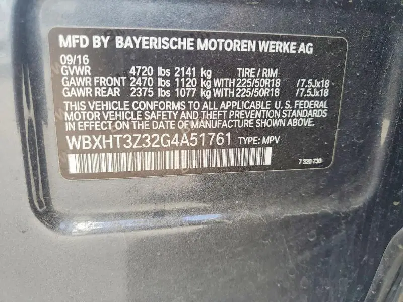 2016 BMW X1 XDRIVE28I  