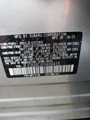 2023 SUBARU FORESTER TOURING  