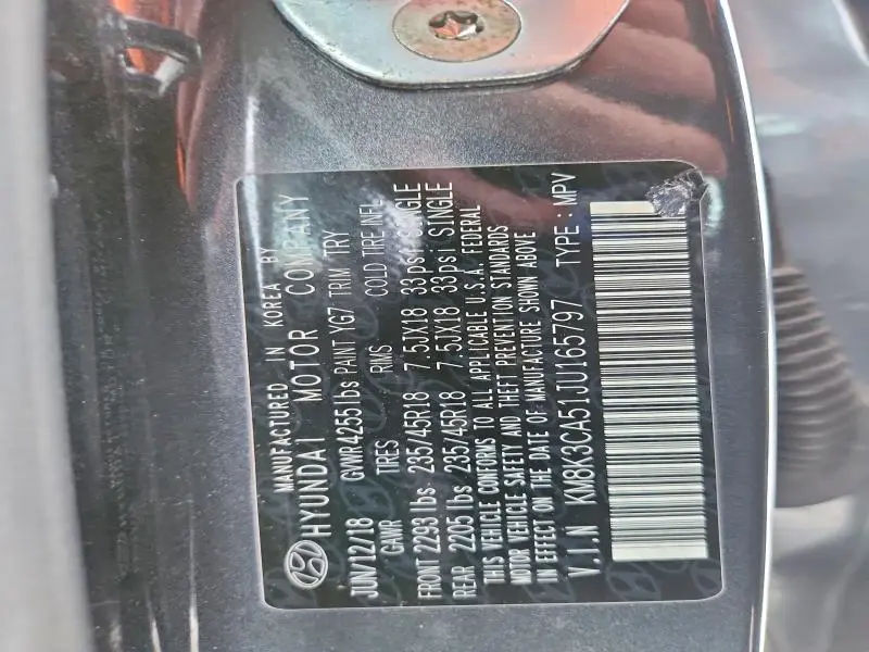 2018 HYUNDAI KONA LIMITED  