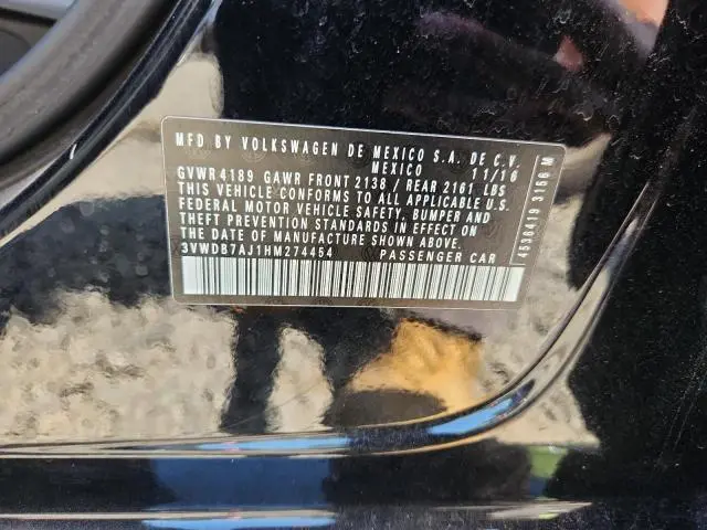 2017 VOLKSWAGEN JETTA SE  