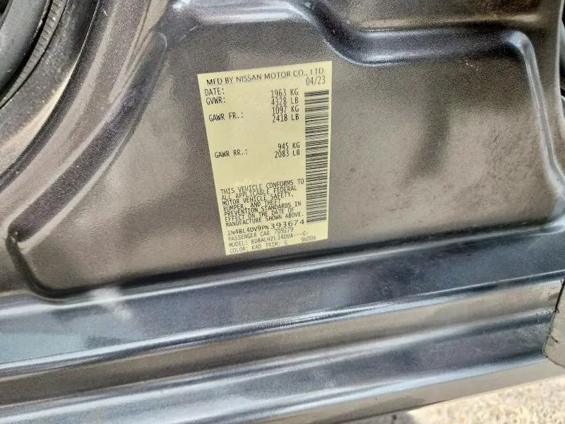 2023 NISSAN ALTIMA SV  
